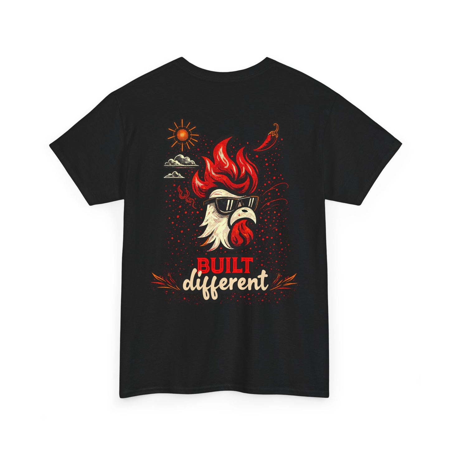 Printed Tee — "Built Different" Mascot