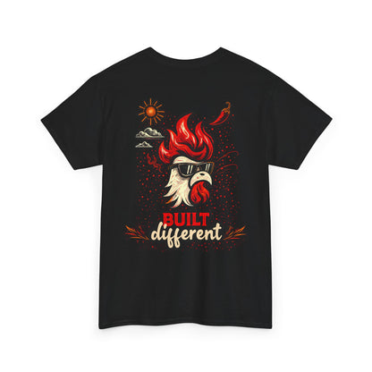Printed Tee — "Built Different" Mascot