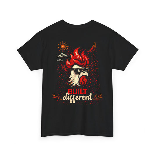 Printed Tee — "Built Different" Mascot