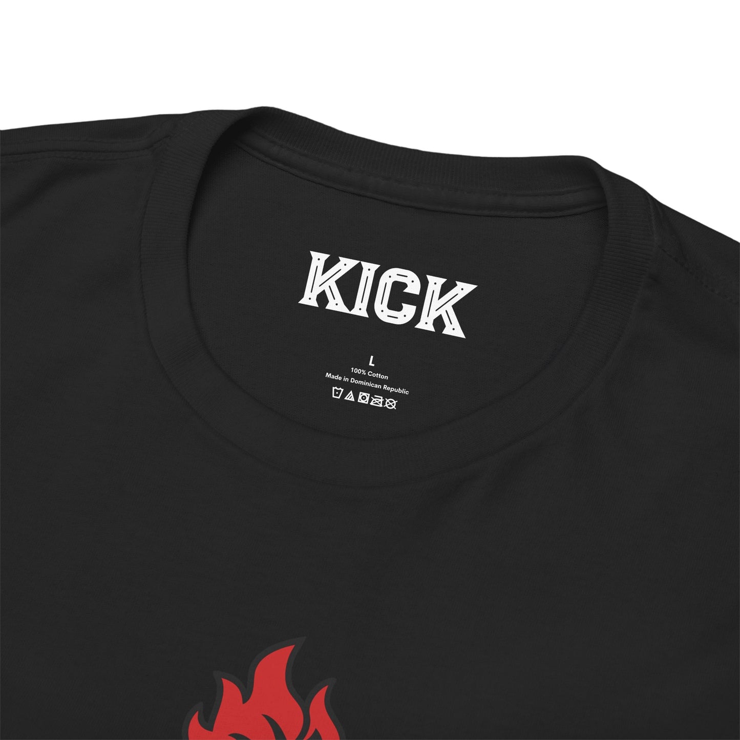 Printed Tee — "Feel The Kick" (Black)
