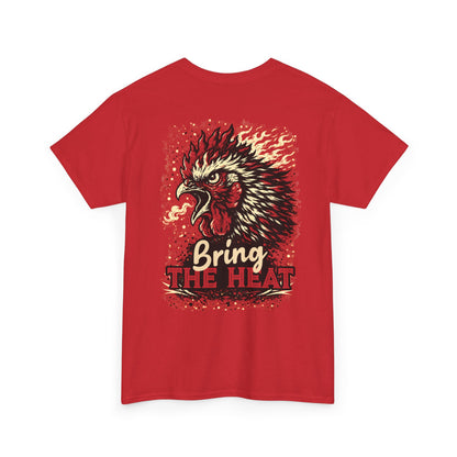 Printed Tee — "Bring The Heat" Rooster