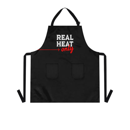 Printed Apron with Pockets — "Real Heat Only"