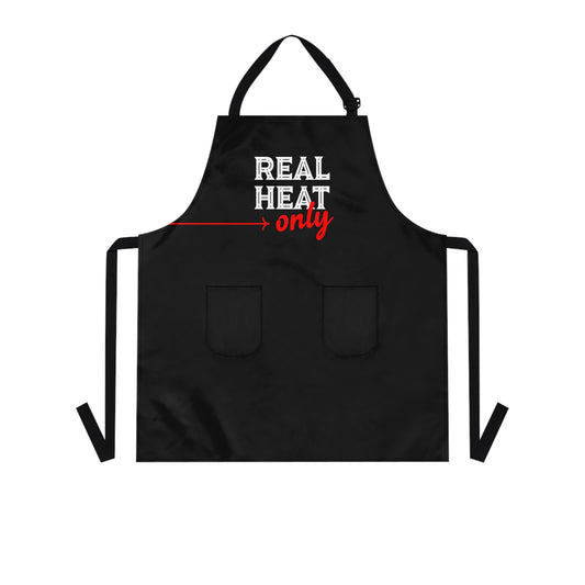 Printed Apron with Pockets — "Real Heat Only"