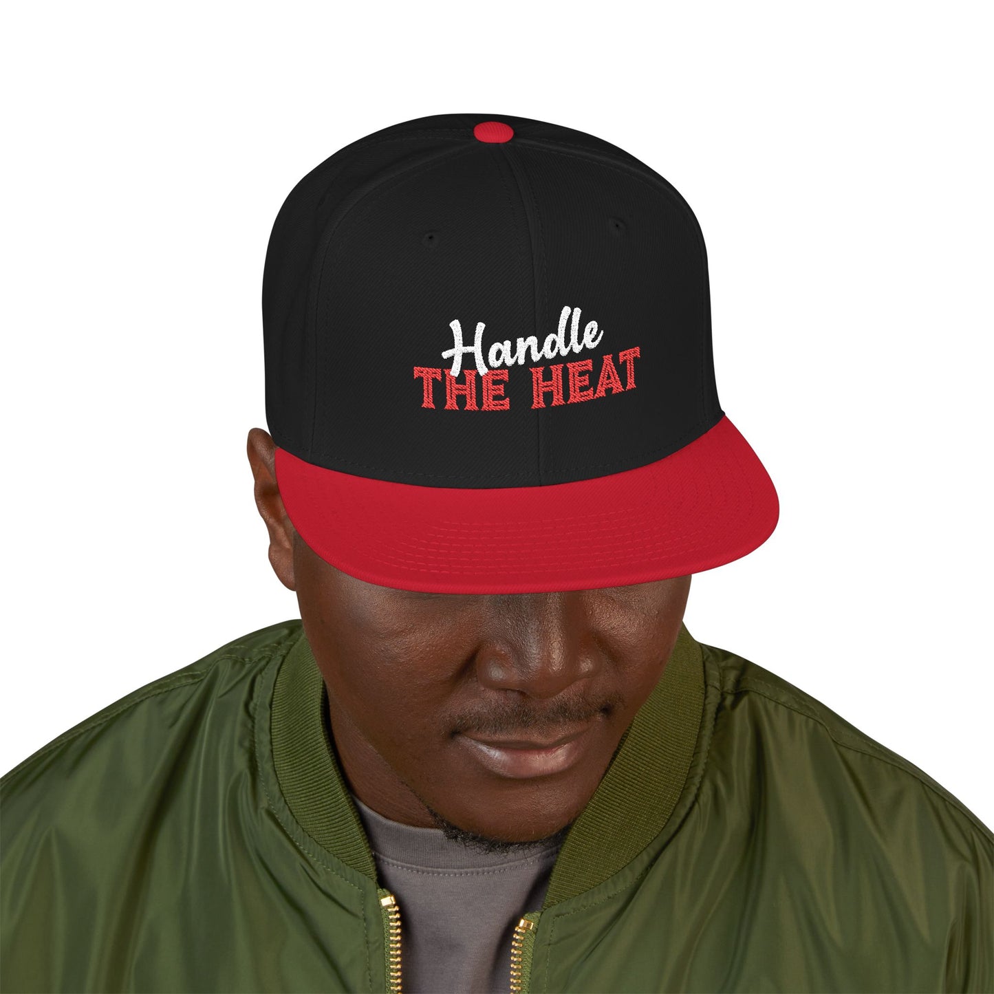 Embroidered Snapback Hat — 'Handle the Heat'
