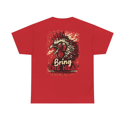 Printed Tee — "Bring The Heat" Rooster