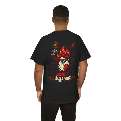 Printed Tee — "Built Different" Mascot