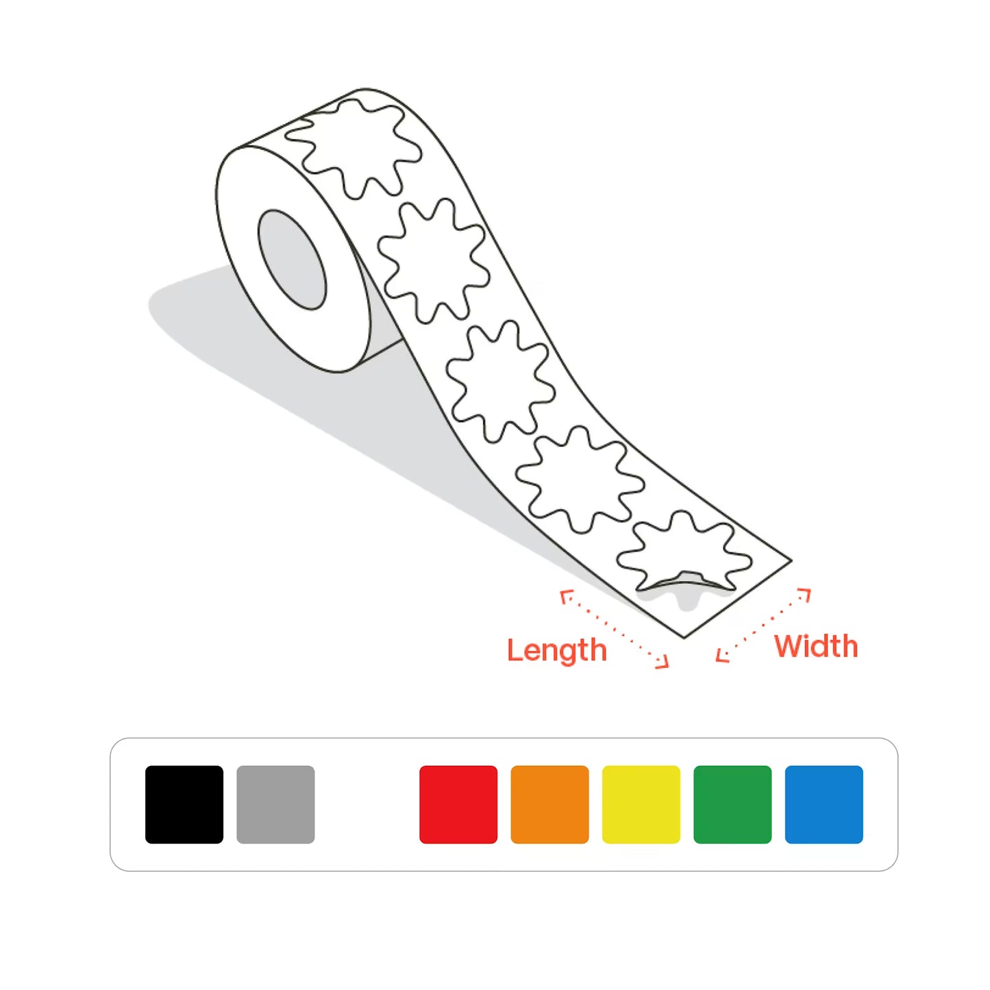 Custom Die Cut Sticker Roll Design