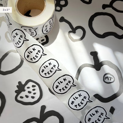 Custom Die Cut Sticker Roll Design